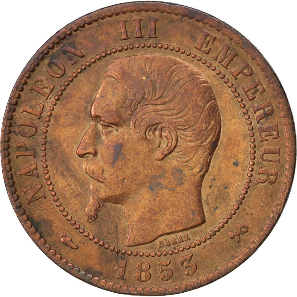 Moneda, Francia, Napoleon III, Napoléon III, 10 Centimes, 1853, Rouen, MBC