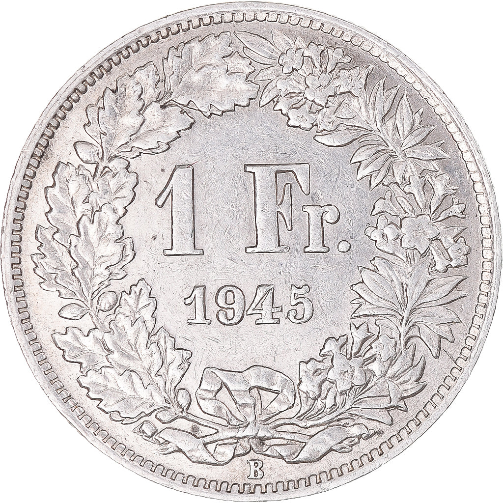 Münze, Schweiz, Franc, 1945, Bern, SS+, Silber, KM:24