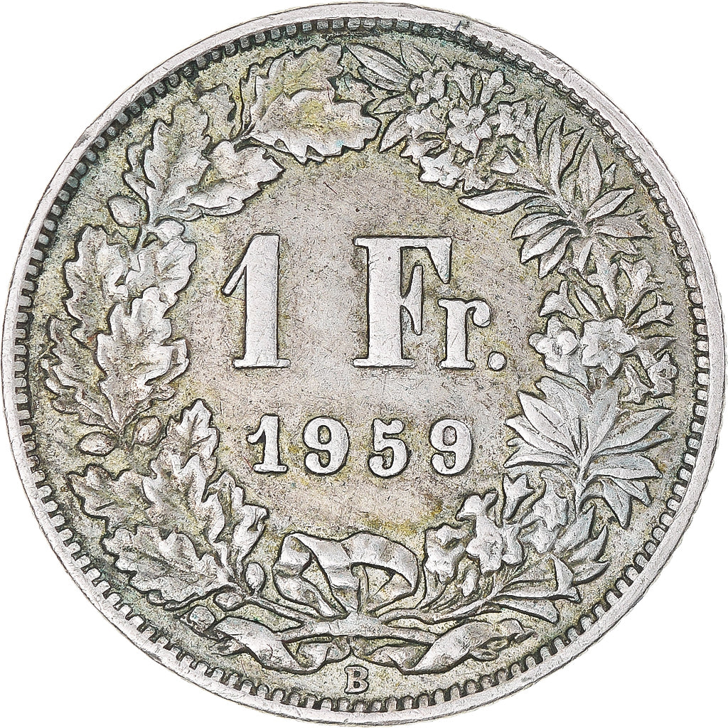 Münze, Schweiz, Franc, 1959, Bern, SS, Silber, KM:24
