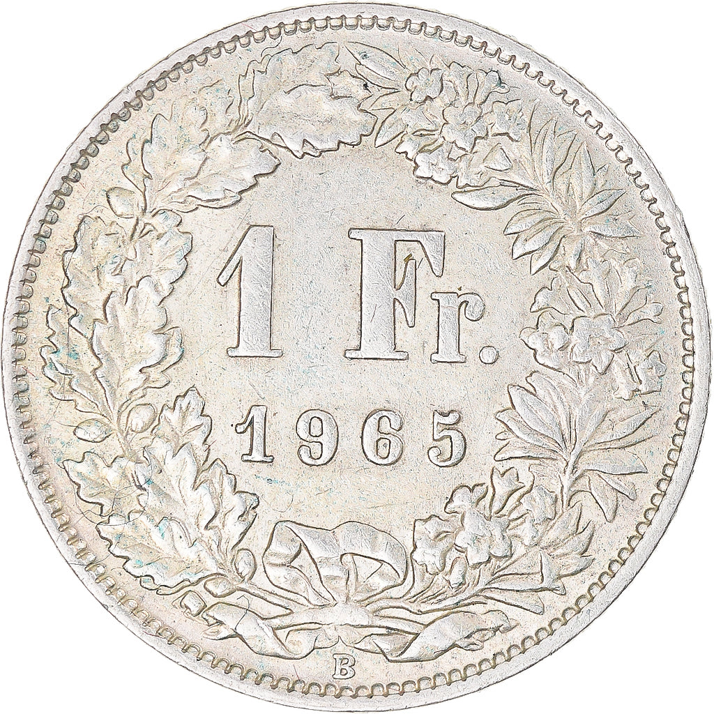 Moneda, Suiza, Franc, 1965, Bern, MBC, Plata, KM:24