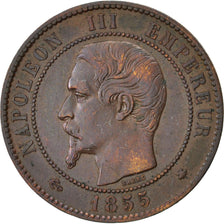 Münze, Frankreich, Napoleon III, Napoléon III, 10 Centimes, 1855, Strasbourg