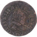 Monnaie, France, Louis XIII, Double Tournois, 1629, Lyon, TTB, Cuivre