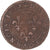 Moneda, Francia, Louis XIII, Double Tournois, 1637, BC+, Cobre, Gadoury:11
