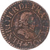 Münze, Frankreich, Henri III, Denier Tournois, 1585, Paris, S+, Kupfer