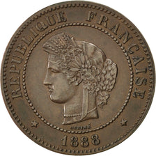 Coin, France, Cérès, 5 Centimes, 1888, Paris, AU(50-53), Bronze, KM:821.1