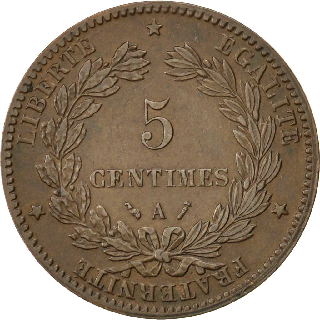 Coin, France, Cérès, 5 Centimes, 1888, Paris, AU(50-53), Bronze, KM:821.1
