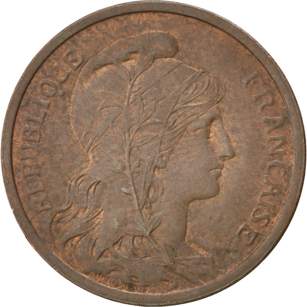 Francia, Dupuis, 2 Centimes, 1920, Paris, BB+, Bronzo, KM:841, Gadoury:107