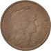 Francia, Dupuis, 2 Centimes, 1920, Paris, BB+, Bronzo, KM:841, Gadoury:107
