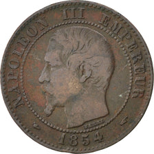 Moneta, Francia, Napoleon III, Napoléon III, 2 Centimes, 1854, Paris, MB+