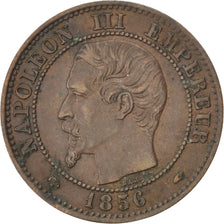 Second Empire, 2 Centimes Napoléon III tête nue, 1856 A, Paris, Gadoury 103