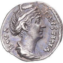 Coin, Diva Faustina I, Denarius, 141, Rome, AU(50-53), Silver, RIC:344