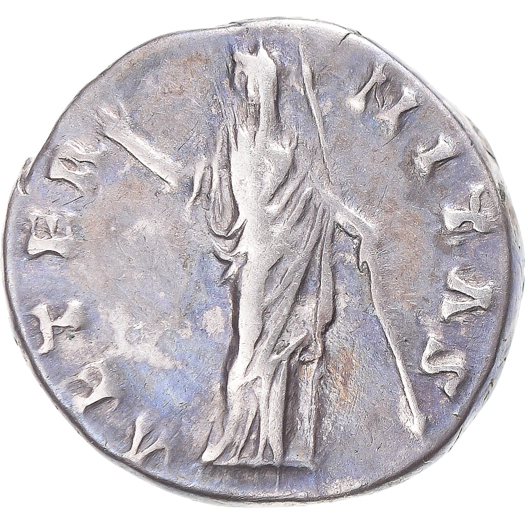 Coin, Diva Faustina I, Denarius, 141, Rome, AU(50-53), Silver, RIC:344