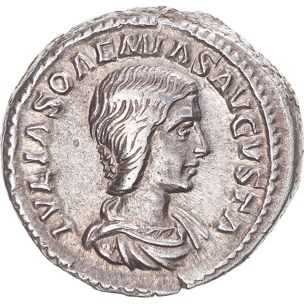 Coin, Julia Soaemias, Denarius, 218-220, Rome, AU(50-53), Silver, RIC:237