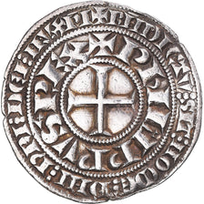 Moeda, França, Philippe IV, Gros Tournois à l'O rond, EF(40-45), Prata