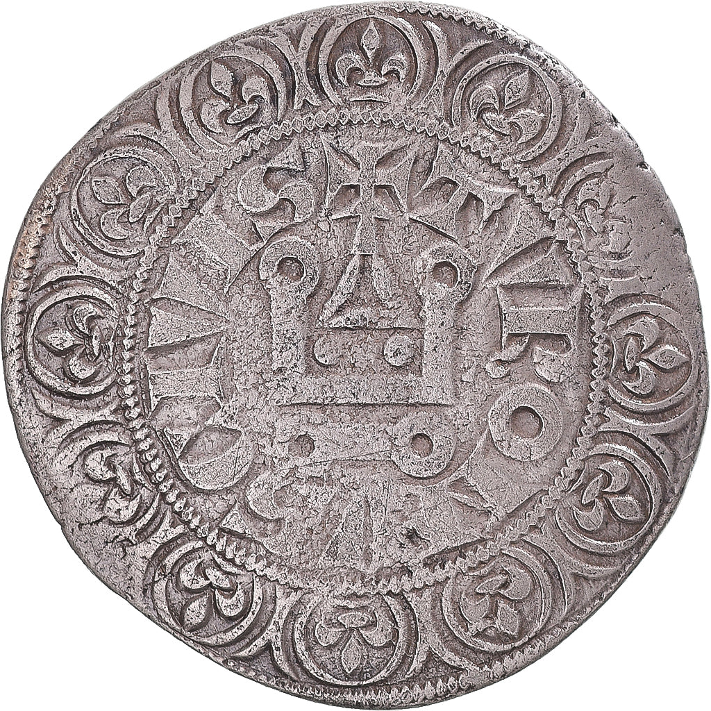 Coin, France, Philippe IV, Gros Tournois à l'O rond, EF(40-45), Silver