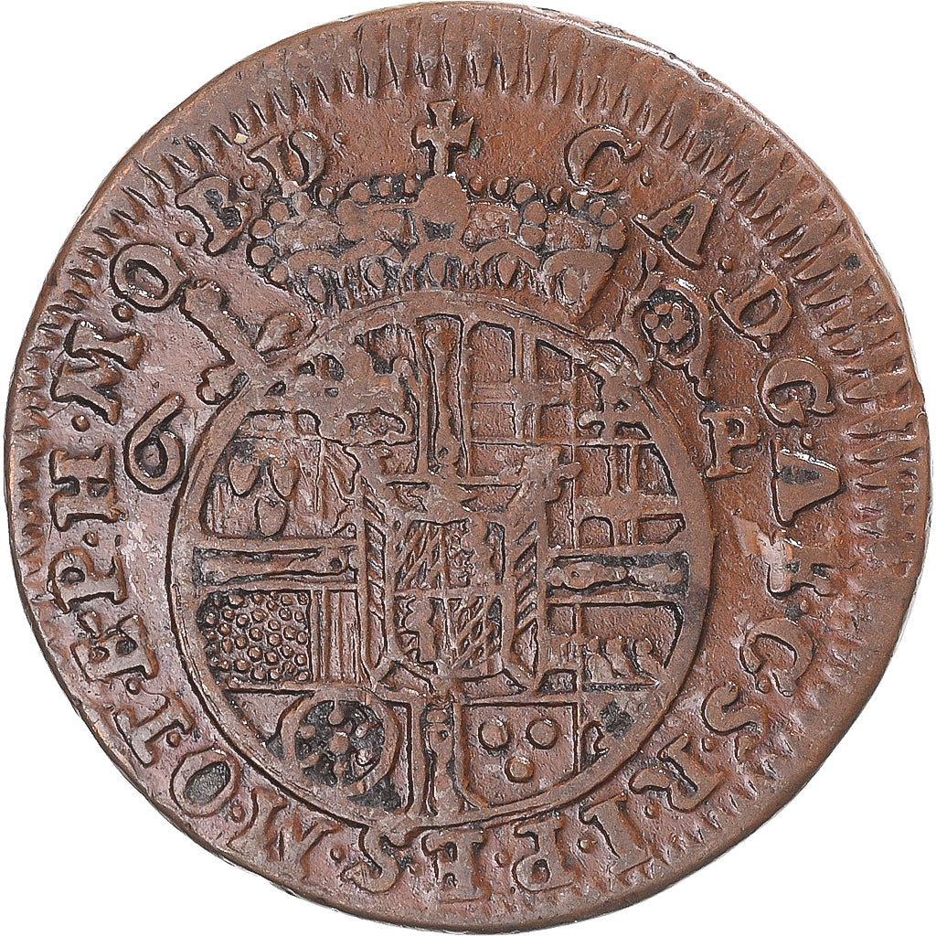 Monnaie, Etats allemands, PADERBORN, Clemens August, 6 Pfenning, 1748, M, TTB