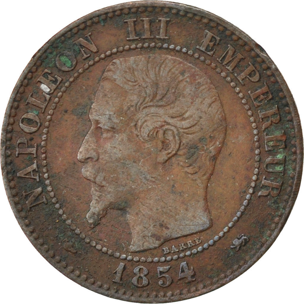 Münze, Frankreich, Napoleon III, Napoléon III, 2 Centimes, 1854, Lyon, S+