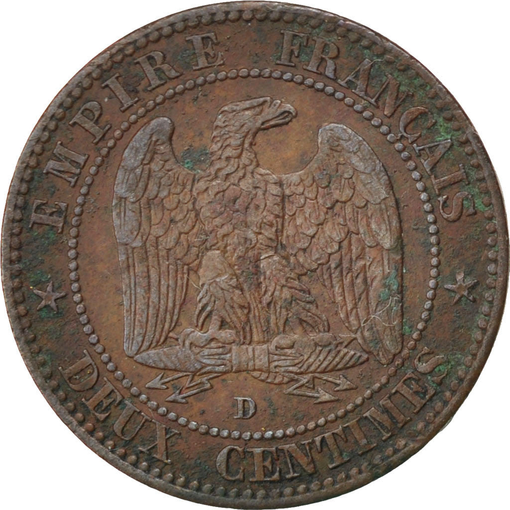 Münze, Frankreich, Napoleon III, Napoléon III, 2 Centimes, 1854, Lyon, S+