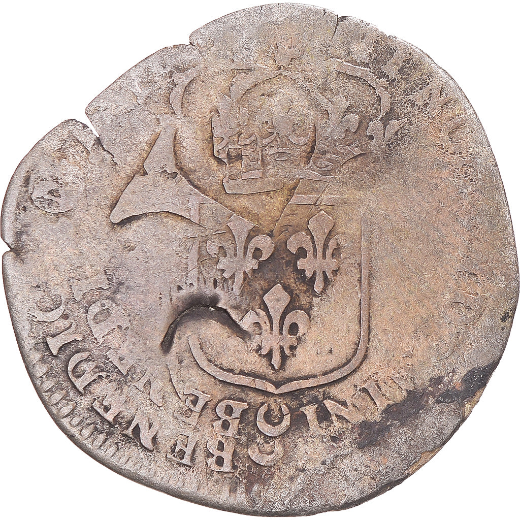 Münze, Frankreich, Louis XIV, Sol de 15 deniers contremarqué d'une fleur de