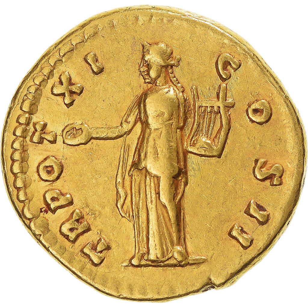 Coin, Marcus Aurelius, Aureus, 156-157, Rome, AU(50-53), Gold, RIC:469b
