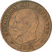 FRANCE, Napoléon III, 2 Centimes, 1857, Lille, KM #776.7, VF(20-25), Bronze, G..