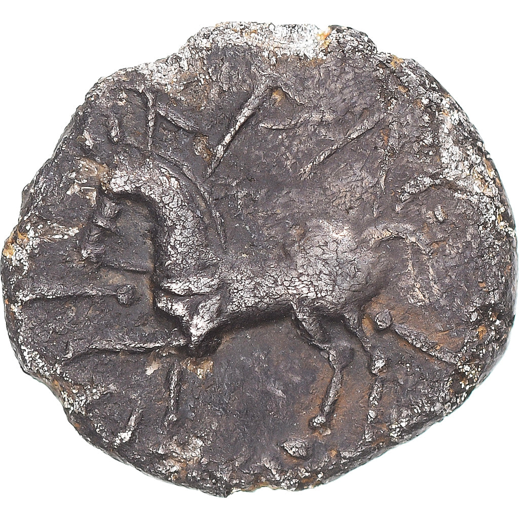 Moneta, Lingones, Denier KALETEDOY, ca. 80-50 BC, Langres, Fourrée, BB+