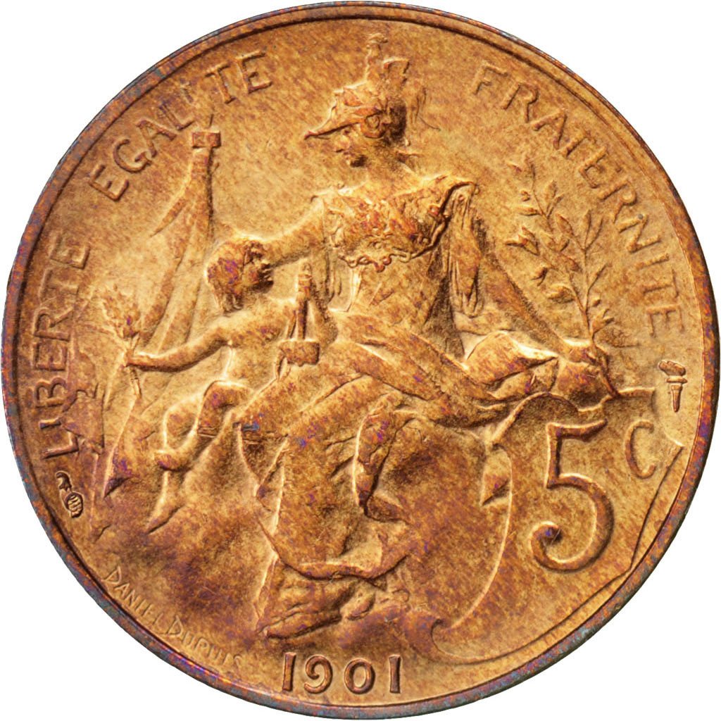 IIIème République, 5 Centimes Daniel-Dupuis, 1901, Paris, Gadoury 165
