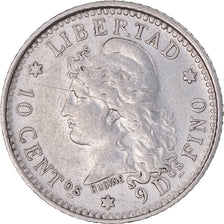 Moneda, Argentina, 10 Centavos, 1882, Buenos Aires, EBC, Plata, KM:26