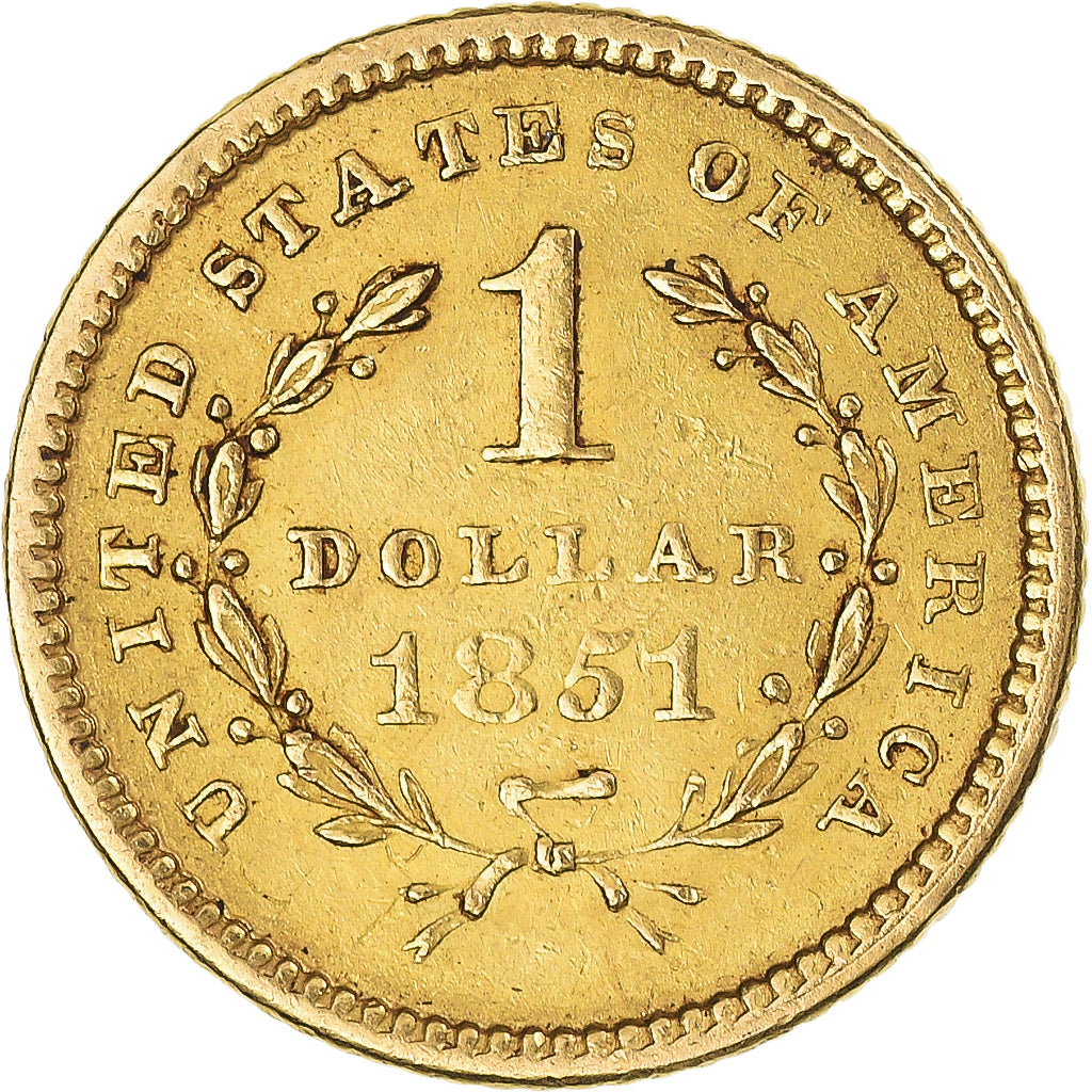 Moneta, Stati Uniti, Liberty Head - Type 1, Dollar, 1851, U.S. Mint