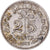 Moneta, Cejlon, Victoria, 25 Cents, 1893, London, AU(50-53), Srebro, KM:95