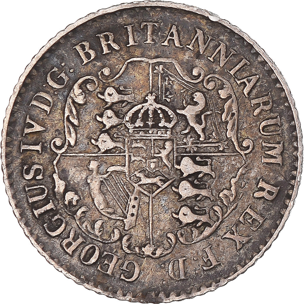 Moneta, Indie occidentali britanniche, 1/16 Dollar, 1822, London, Anchor, BB