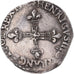 Moneda, Francia, Henri III, 1/4 Ecu, Rennes, MBC, Plata, Gadoury:494