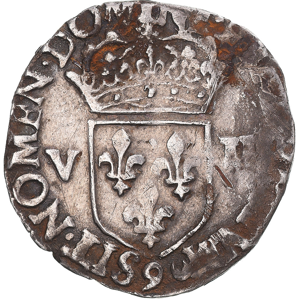 Coin, France, Henri III, 1/8 Ecu, Rennes, VF(30-35), Silver, Gadoury:485