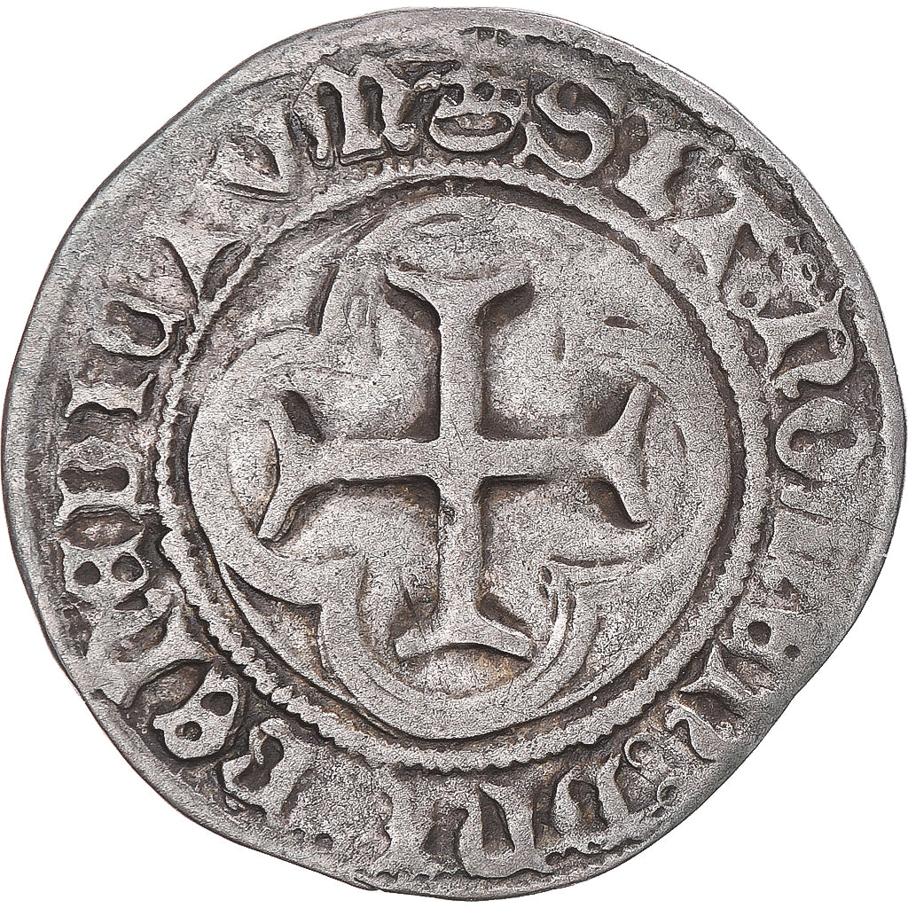 Monnaie, France, Louis XI, Blanc au Soleil, 1461-1483, Rouen, TB+, Billon