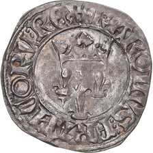 Munten, Frankrijk, Charles VI, Gros florette, 1389-1419, Rouen, ZF+, Billon