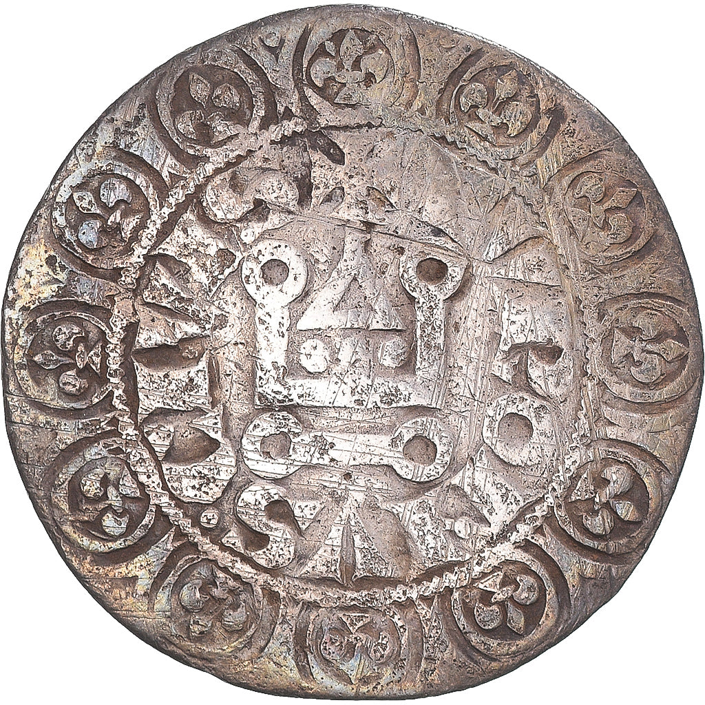 Moneta, Francja, Louis IX, Gros Tournois, 1245-1270, VF(30-35), Srebro
