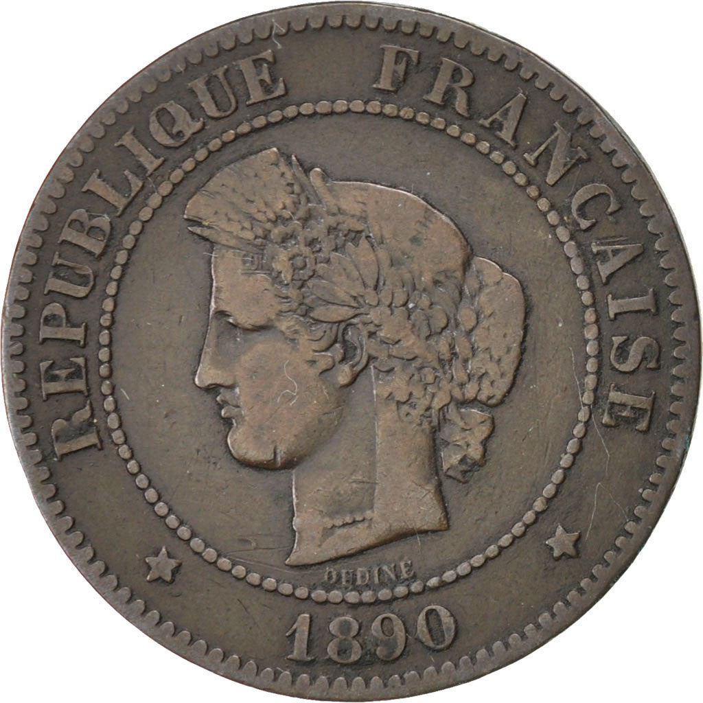 IIIème République, 5 Centimes Cérès, 1890 A, Paris, Gadoury 157a
