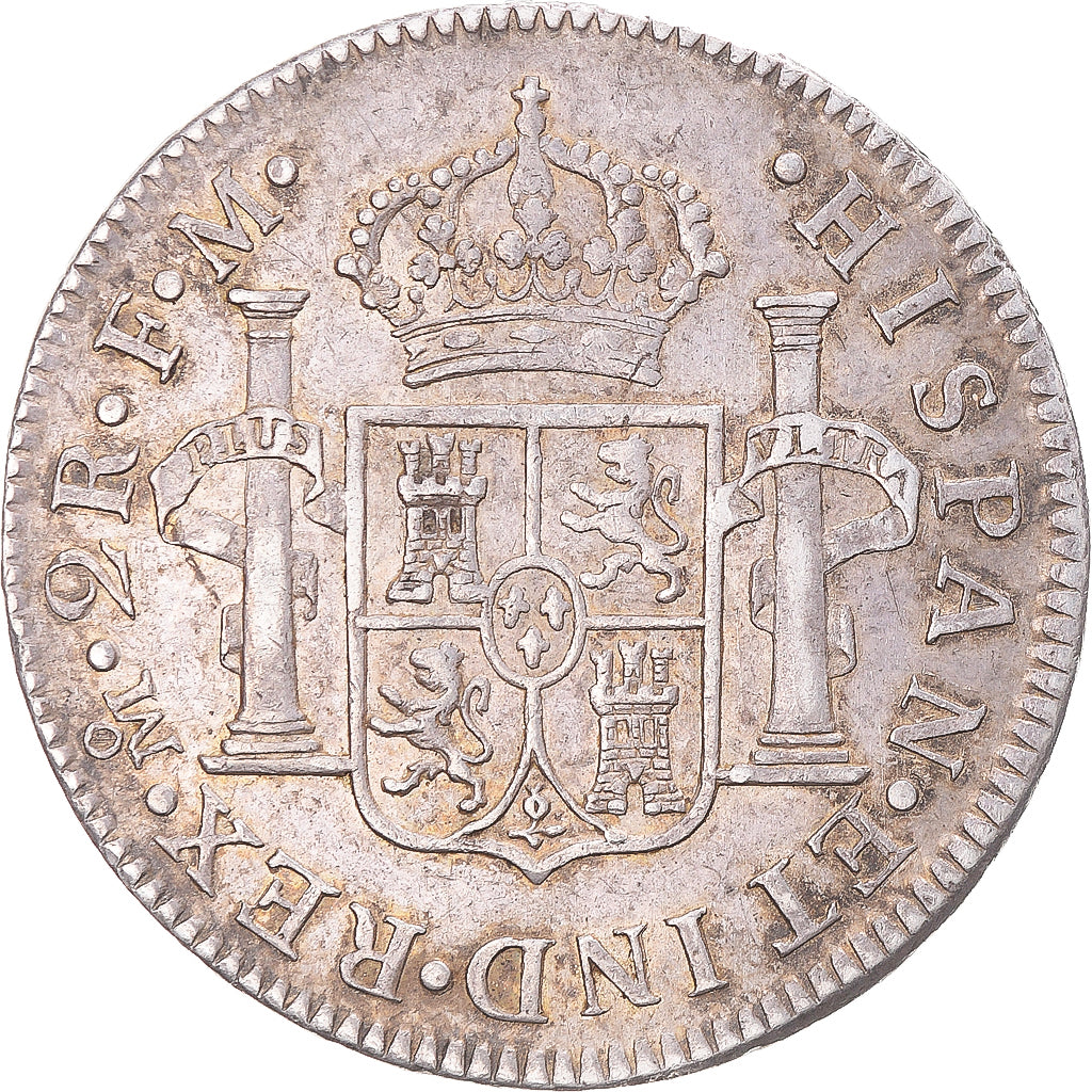 Coin, Mexico, Charles III, 2 Reales, 1776, Mexico City, AU(50-53), Silver