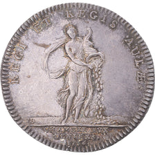 França, Token, Chambre aux deniers & Ordinaire des guerres, 1736, HYBRIDE