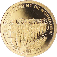 France, Medal, Le débarquement de Normandie, 2010, BE, MS(65-70), Gold