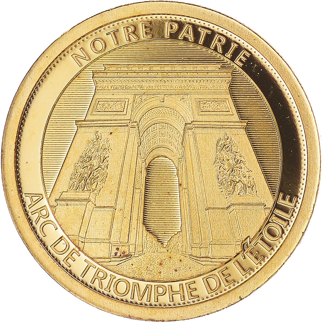 France, Medal, L'Arc de Triomphe, 2017, BE, MS(65-70), Gold