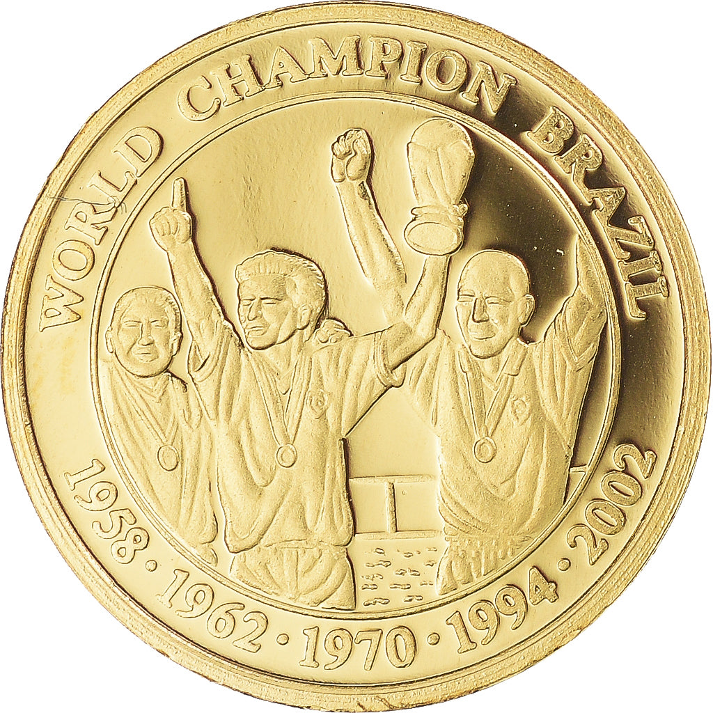 France, Medal, Brésil champions du monde, 2010, BE, MS(65-70), Gold