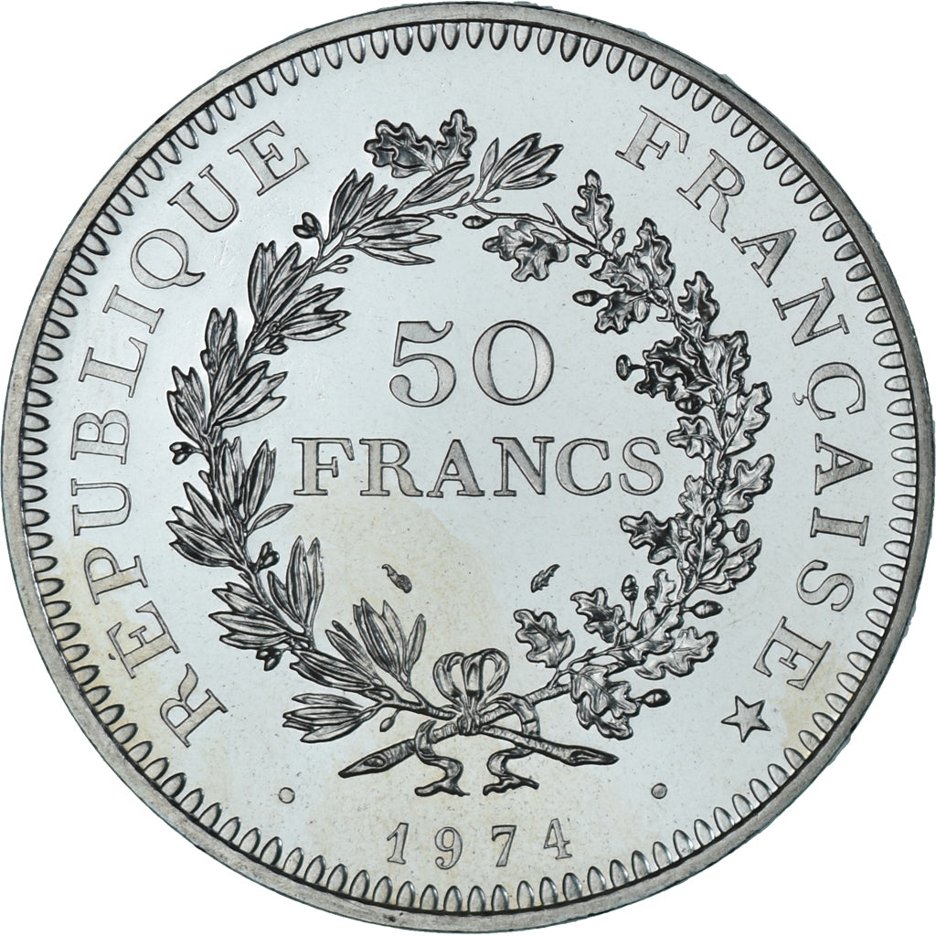 Monnaie, France, Hercule, 50 Francs, 1974, Paris, série FDC, FDC, Argent