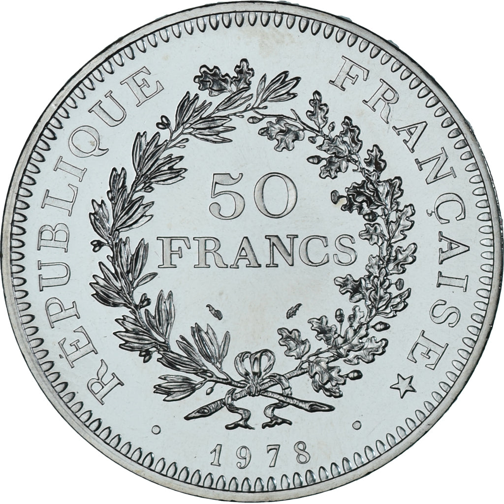 Coin, France, Hercule, 50 Francs, 1978, Paris, série FDC, MS(65-70), Silver