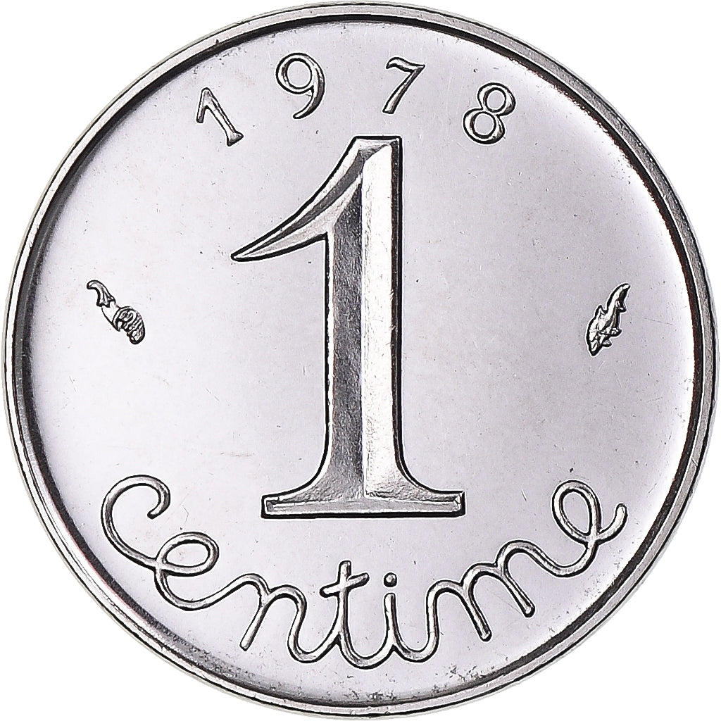 Coin, France, Épi, Centime, 1978, Paris, série FDC, MS(65-70), Stainless