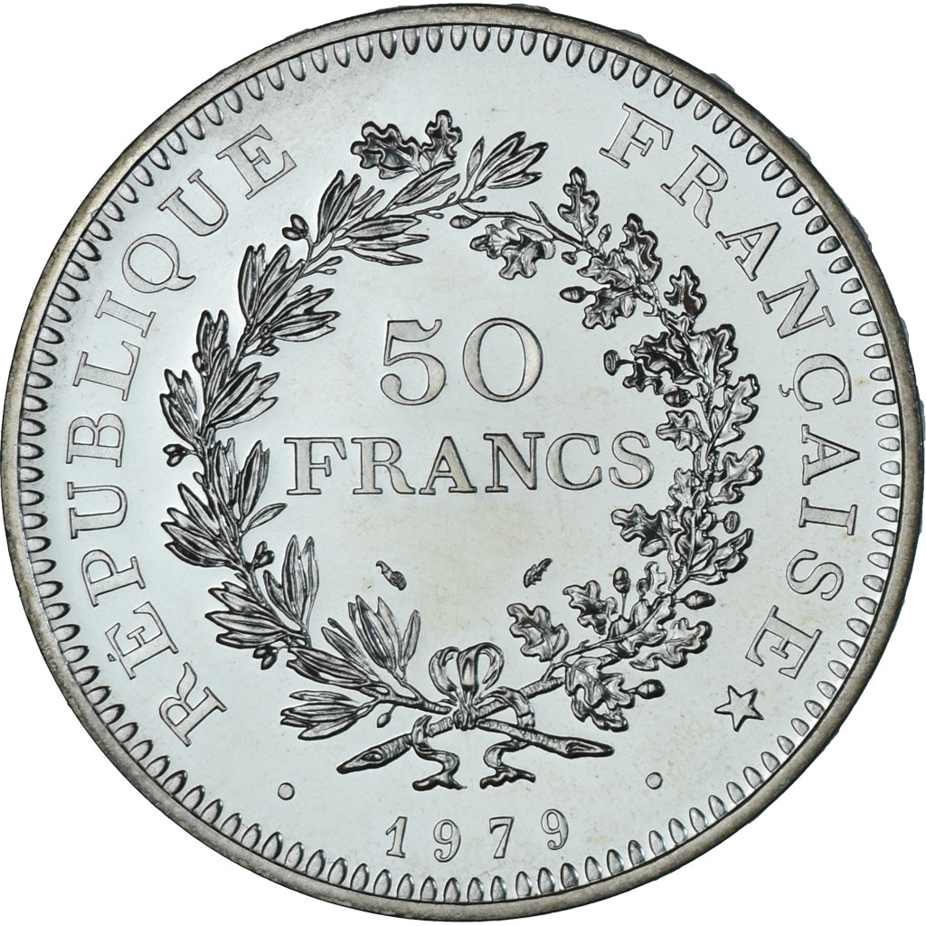 Coin, France, Hercule, 50 Francs, 1979, Paris, série FDC, MS(65-70), Silver