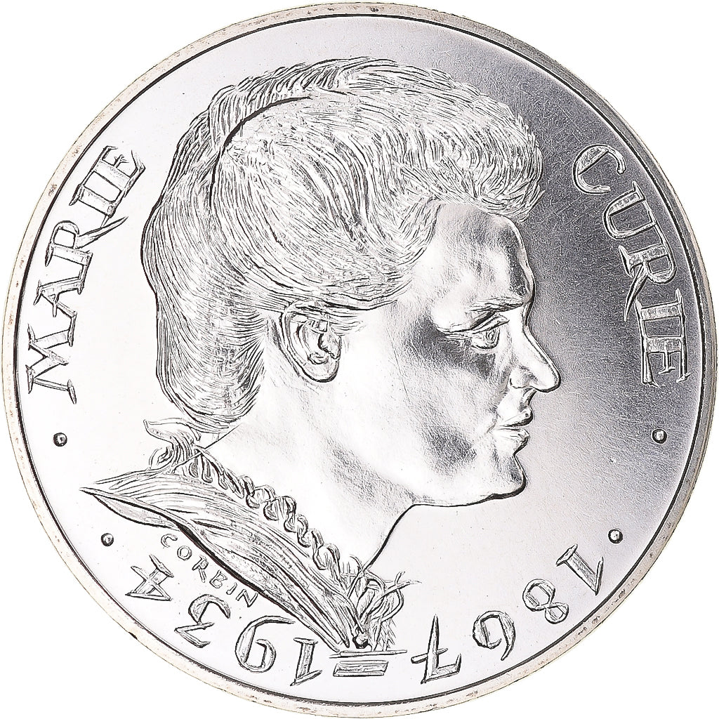 Monnaie, France, Marie Curie, 100 Francs, 1984, Paris, série FDC, FDC, Argent