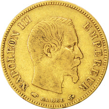 FRANCE, Napoléon III, 10 Francs, 1857, Paris, KM #784.3, VF(20-25), Gold, Gadour