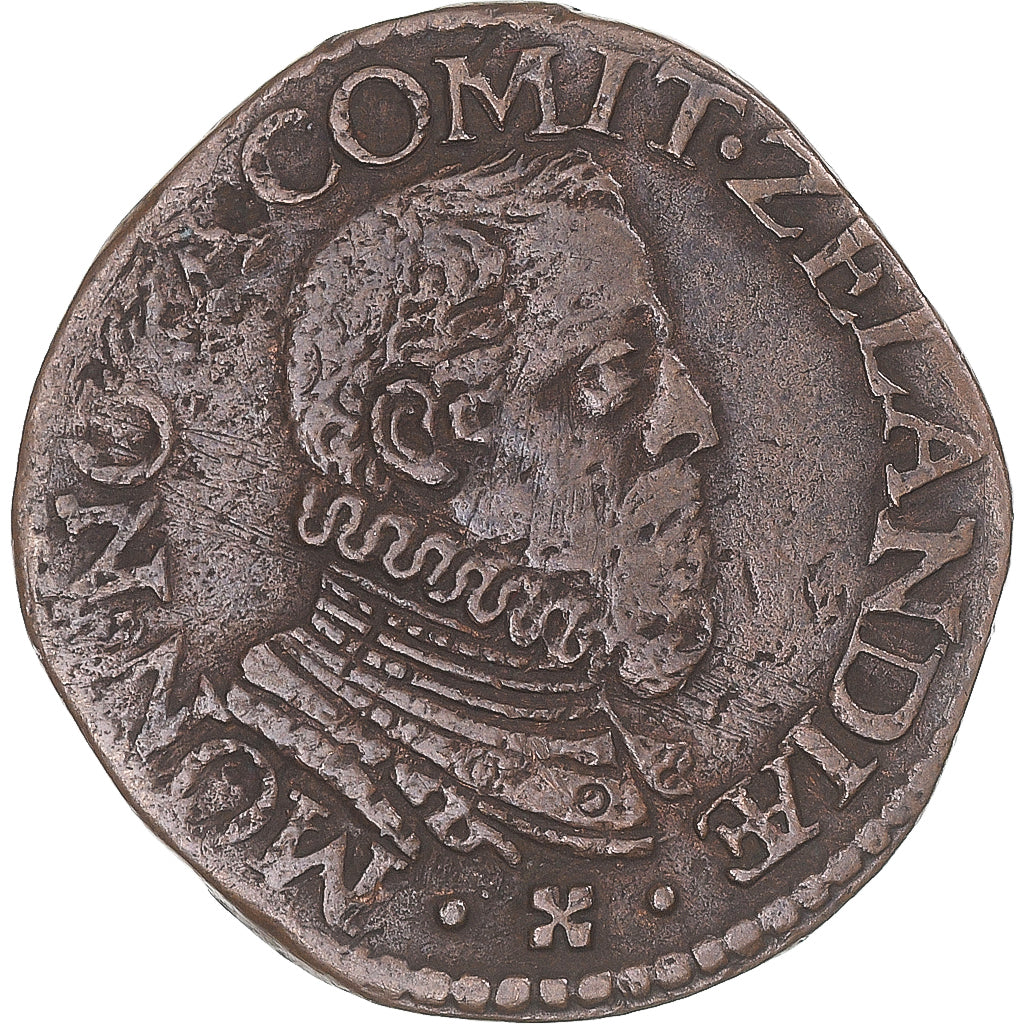 Coin, Netherlands, ZEELAND, Maurice de Nassau, Oord, Middelbourg, VF(30-35)