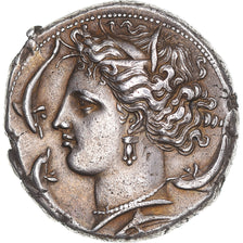 Coin, Sicily, Siculo-Punic, Tetradrachm, ca. 390-300 BC, AU(55-58), Silver